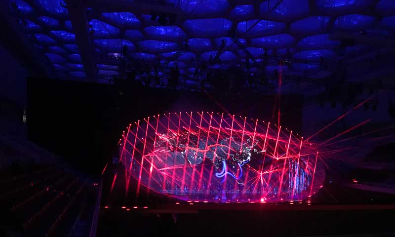 北京水立方仿佛秀舞臺地板 北京水立方‘仿佛秀’舞臺地板